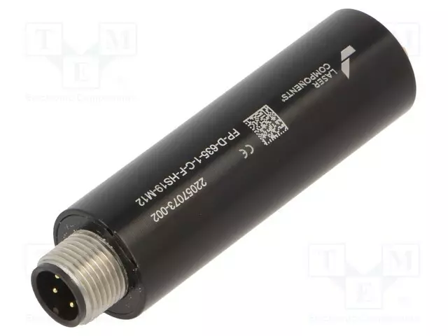 LASERMODUULI - 1MW - PUNAINEN - PISTE - 635NM - LASERIN LUOKKA: 2 - Lasermodulit - FP-D-6351CFHS19M12 - 1