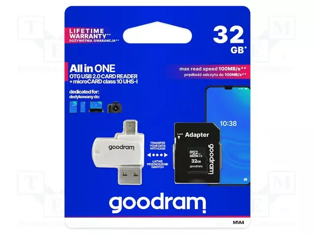 MUISTIKORTTI - MICROSDHC - 32GB - CLASS 10 UHS U1 - R: 100MB/S - Muistikortit - M1A4-0320R12 - 1