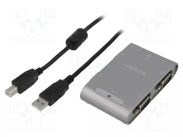 MUUNNIN - USB 2.0 - D-SUB 9PIN PISTOKE X4,USB B RASIA - USB kaapelit ja adapterit - AU0032 - 1