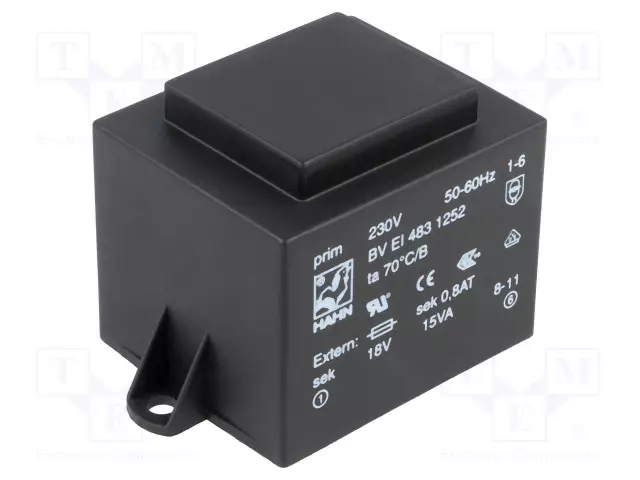 MUUNTAJA - 15VA - 230VAC - 18V - 833MA - PCB - BVEI - Piirilevymuuntajat - BVEI4831252 - 1