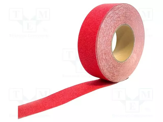 NAUHA: MERKITSEVÄ - PUNAINEN - L: 18,3M - W: 50MM - LIUKUESTE-TARTTUVA - Varoitus- ja merkintäteipit - COBA-GF030002 - 1