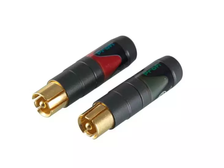 NEUTRIK NF2C-B-2 RCA HIFI RCA PARI 3 - 7.3mm KAAPELILLE - RCA liittimet - NF2CB2 - 1