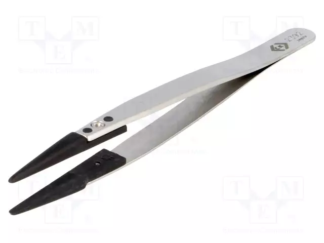 PINSETTI - ANTIMAGNEETTISET - PÄÄNLEV: 2MM - PINSETIN PIT: 130MM - ESD - ESD-atulat - CK-2392 - 1
