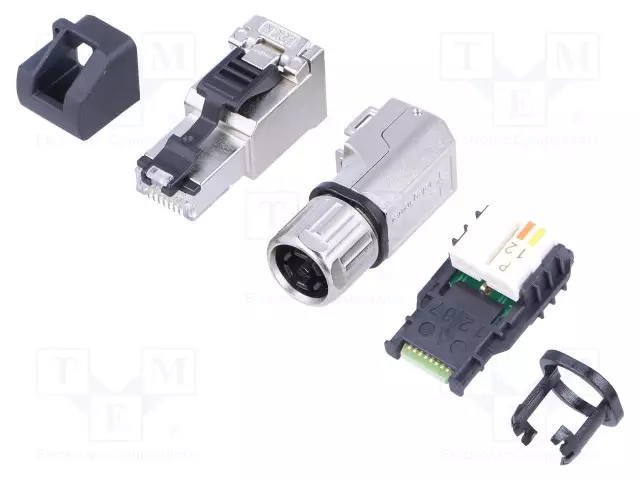LIITIN: RJ45 - PISTOKE - PIN: 8 - CAT: 6A - SUOJATTU,SUOJAKANNELLA - IP20 - RJ liittimet - J00026A4002 - 1