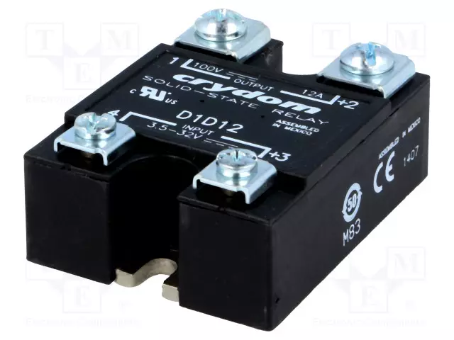 RELE: PUOLIJOHDE - 3,5÷32VDC - 12A - 1÷100VDC - 1-DCL - -40÷100°C - Puolijohdereleet - D1D12 - 1