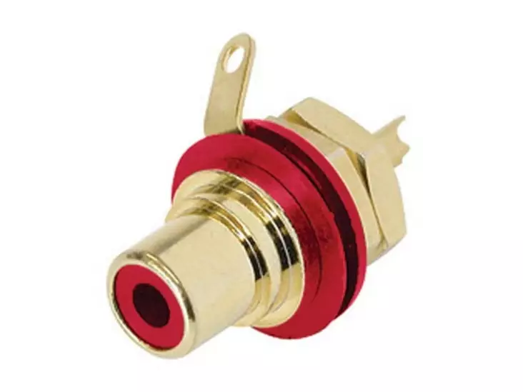 REAN - PHONO RECEPTACLE (RCA) - GOLD PLATED CONTACTS - RED - RCA liittimet - NYS367-2 - 1