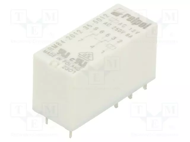 RELE - DPDT - UKELAN: 12VAC - 8A - 8A/250VAC - RM84 - Pienoisreleet - RM84-2012-35-5012 - 1
