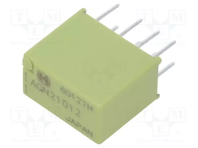 RELE - DPDT - UKELAN: 12VDC - 1A - 0,3A/125VAC - AGN - Pienoisreleet - AGN21012 - 1