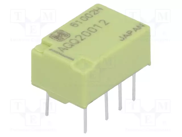 RELE - DPDT - UKELAN: 12VDC - IKOSKETINTEN MAX: 2A - Pienoisreleet - AGQ20012 - 1