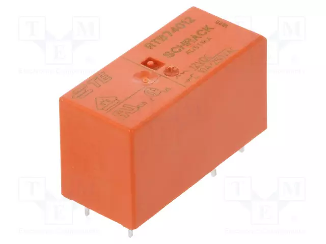 RELE - SPDT - UKELAN: 12VDC - 10A/250VAC - RT1 - THT - Pienoisreleet - RTB74012 - 1