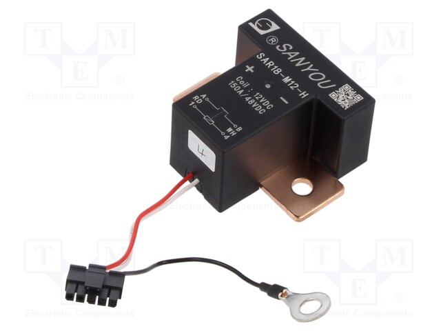 RELE - SPST - UKELAN: 12VDC - 100A - SAR18-L - Tehoreleet - SAR18-M12 - 1