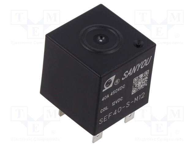 RELE - SPST-NO - UKELAN: 12VDC - 40A - PANEELIASENNETTAVA - Tehoreleet - SEF40-S-M12 - 1
