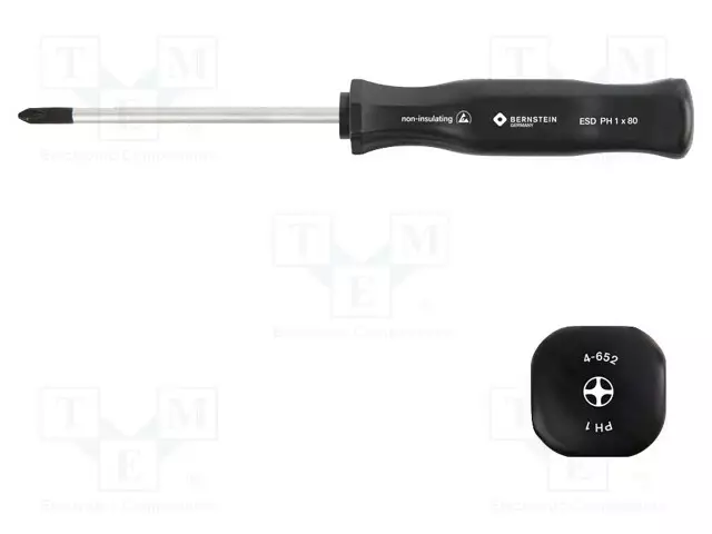 RUUVIMEISSELI: STANDARDI - PHILLIPS - PH1 - TERÄN PIT: 80MM - Ruuvimeisselit ja sarjat - BRN-4-652 - 1