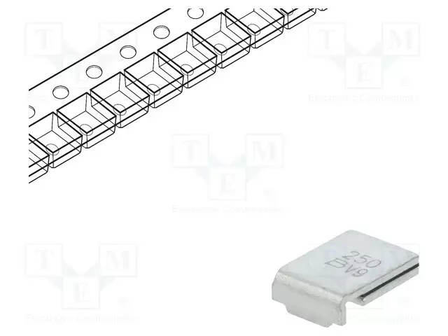 SULAKE: POLYMEERISULAKE PTC - 2,5A - IMAX: 100A - PCB,SMT - MF-SM - KELA - PTC sulakkeet - MF-SM250-2 - 1