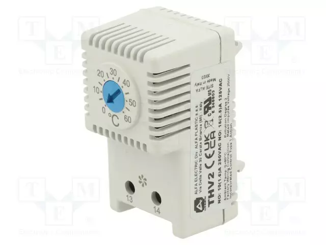 TERMOSTAATTI - NO - 10A - 250VAC - RUUVILIITTIMET - 61X34X35MM - Teollisuus termostaatit - ALFA-THV2 - 1