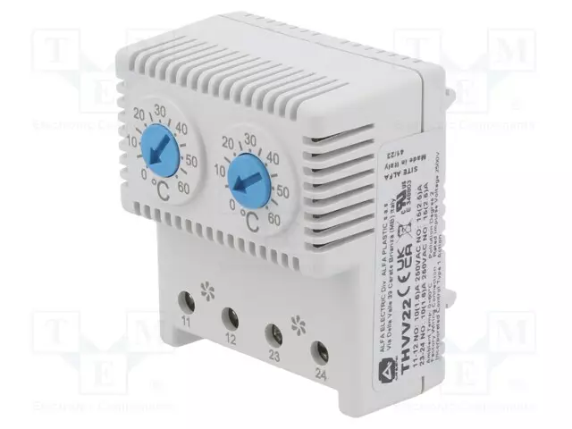 TERMOSTAATTI - NO X2 - 10A - 250VAC - RUUVILIITTIMET - -25÷80°C - Teollisuus termostaatit - ALFA-THVV22 - 1