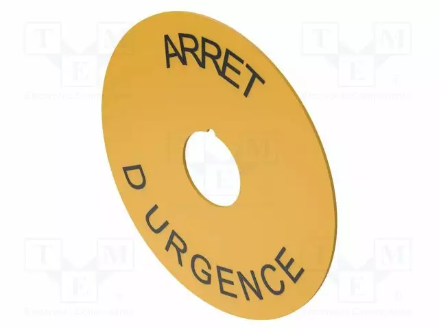 TIEDOTUSETIKETTI - 22MM - OPTOHIT - KELTAINEN - Ø: 90MM - MUOVI - Taulukytkimien lisävarusteet - 704.963.2 - 1