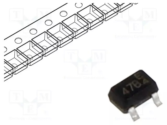 TRANSISTORI: NPN - BIPOLAARI - 45V - 0,1A - 0,25W - SOT323 - Transistorit - BC847BW-R2 - 1