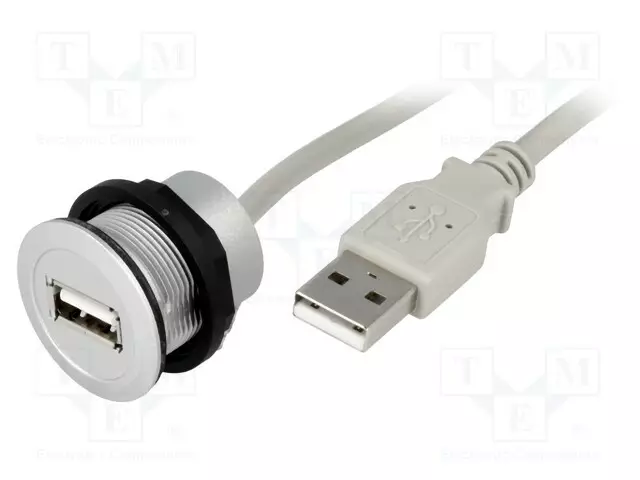 USB-PISTORASIA - 22MM - HAR-PORT - Ø22,3MM - IP20 - HOPEA - PIT: 1,5M - Taulukytkimien lisävarusteet - 09454521922 - 1