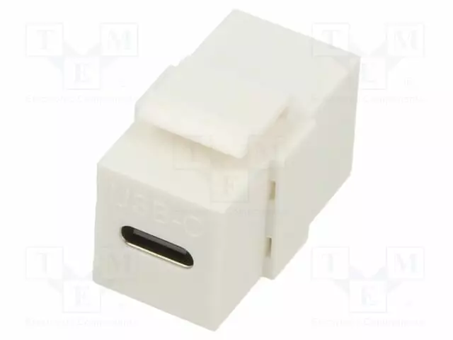 USB SOVITIN - KEYSTONE - USB C PISTOKE,MOLEMMIN PUOLIN - VALKOINEN - Tietokonetarvikkeet - muut - GOOBAY-61262 - 1
