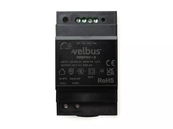VELBUS DIN RAIL POWER SUPPLY - 15VDC - 4 A - Taloautomaatio - VMBPSU-2 - 1