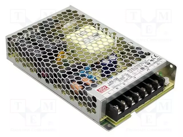 VIRTALÄHDE: IMPULSSI - SISÄÄNRAKENTAMISEEN,MODUULI-150W - 12VDC - Teollisuushakkuriteholähteet - LRS-150-12 - 1