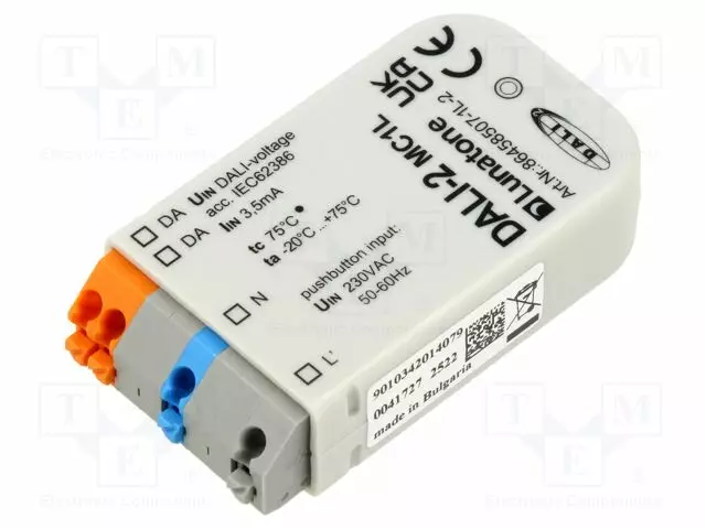 VIRTALÄHDE: DALI-OHJAIN - DALI,DALI 2 - 9,5÷22,5VDC - IP20 - -20÷75°C - LED teholähteet - 86458507-1L-2 - 1