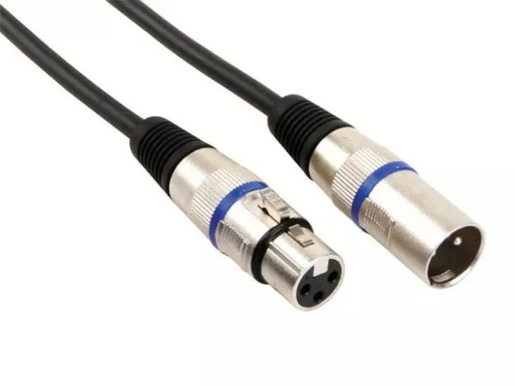 XLR CABLE PRO, XLR MALE TO XLR FEMALE BLACK (6m) - Kaiutinkaapelit - PAC122 - 1