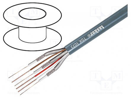 JOHTO: AV - 3X0,14MM2,3X0,22MM2 CU - HARMAA - 6 - LANKA - 75OHM - Videokaapelit - TAS-TSK1073 - 1