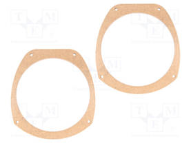 KAIUTTIMEN KOROKERENGAS - MDF - 165MM - LAND ROVER - KYLLÄSTETTY,MAALATTU - 2KPL - Kaiuttimen MDF soviterenkaat  - MDF-D.63 - 2