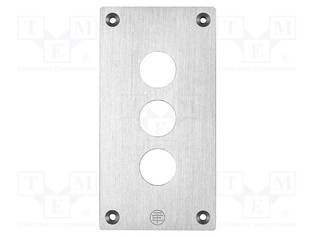 KANSI - X: 72MM - Y: 138MM - Z: 5MM - KOT.MAT: ALUMIINI - Kauko-ohjaimien painikekotelot - XAPE303 - 1