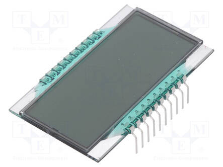 LCD NÄYTTÖ - 7-SEGMENTTINÄYTTÖ - STN POSITIVE - NUM.LUKUM: 4 - Digitaaliset LCD-näytöt - DE161-RS-207.5-3 - 1