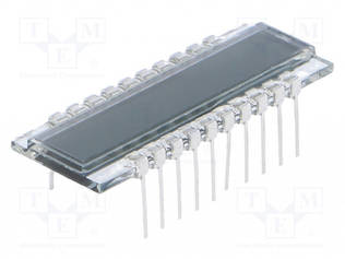 LCD NÄYTTÖ - 7-SEGMENTTINÄYTTÖ - STN POSITIVE - NUM.LUKUM: 8 - Digitaaliset LCD-näytöt - DE188-RU-307.5-3 - 1