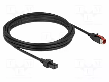 KAAPELI - 2X4PIN LIITIN,POWEPUNAINENUSB PISTOKE - 4M - MUSTA - 480MBPS - USB kaapelit ja adapterit - DELOCK-85953 - 1