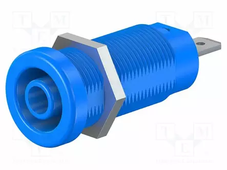 LABORATORY CONNECTOR: 4MM BANANA - SOCKET - 1KV - 24A - BLUE - Banaanijatkoliittimet - XEF-1R-23 - 1
