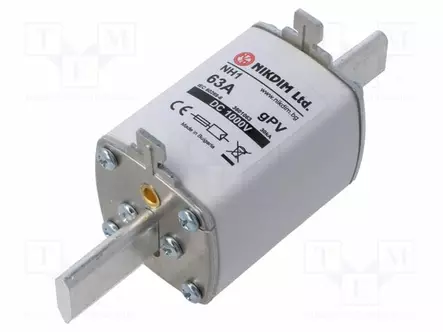 63A - 1KVDC - GPV - TEOLLISUUSSULAKE - NH1 - Sulakkeet NH - 3601063 - 1