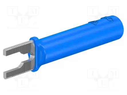 LABORATORIOHAARUKKALIITIN-PISTOKE - 20A - SININEN - KOK.PIT: 37MM - Haarukkaliittimet - B4-IKS-23 - 1