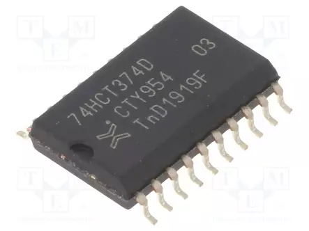 IC: DIGITAALINEN - D KIIKKU - CH: 8 - CMOS,TTL - SMD - SO20 - HCT - Kiikut - 74HCT374D.653 - 1