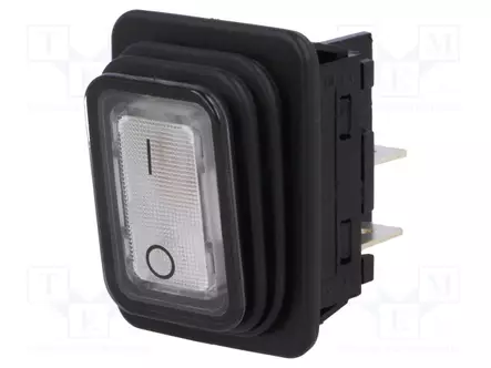 KEINUKYTKIN - DPST - AS: 2 - ON-OFF - 16A/250VAC - VALKOINEN - HEHKULAMPPU - Keinukytkimet - 1935.3113 - 1