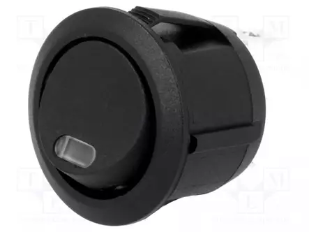 KEINUKYTKIN - SPST - AS: 2 - OFF-(ON) - 20A/12VDC - MUSTA - LED,PISTE - 12VOHM - Keinukytkimet - R13112LF02BBR0L3 - 1