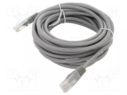 PATCH KAAPELI - U/UTP - CAT: 5E - RJ45-PISTOKE,MOLEMMIN PUOLIN - CCA - 5M - RJ45 Ethernet kaapelit - ART-AL-OEM-303 - 1
