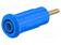 LABORATORY CONNECTOR: 2MM BANANA - SOCKET - OVERALL LEN: 29MM - BLUE - Banaanijatkoliittimet - MEB2.0-R-23 - 1