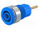LABORATORY CONNECTOR: 4MM BANANA - SOCKET - 1KV - 24A - BLUE - BRASS - Banaanijatkoliittimet - SLB4-R-23 - 1