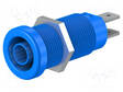 LABORATORY CONNECTOR: 4MM BANANA - SOCKET - 37MM - BLUE - BRASS - 20A - Banaanijatkoliittimet - XEB-1R-23 - 1