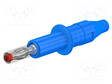 LABORATORY CONNECTOR: 4MM BANANA - PLUG - 32A - 600V - BLUE - INSULATED - Banaaniliittimet 4mm - X-GL-438-23 - 1