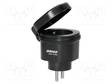 VERKKOPISTORASIA - LIITINASENNUS - 230VAC - IP44 - 13A MUSTA - Rakennusautomatiikka - OR-SH-1733 - 1