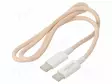 KAAPELI - USB 2.0 - USB C PISTOKE,MOLEMMIN PUOLIN - 500MM - PINKKI - USB kaapelit ja adapterit - CU0343 - 1
