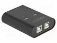 SWITCH - USB 2.0 - MUSTA - MUOVI - TULO: USB B PISTORASIA X2 - USB kaapelit ja adapterit - DELOCK-11503 - 1