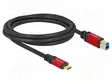 KAAPELI - USB B PISTOKE,USB C PISTOKE - KULLATTU - 2M - MUSTA - 5GBPS - USB kaapelit ja adapterit - DELOCK-80613 - 1