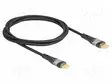 KAAPELI - USB 2.0 - USB C PISTOKE,MOLEMMIN PUOLIN - 1M - MUSTA - 100W - USB kaapelit ja adapterit - DELOCK-80763 - 1